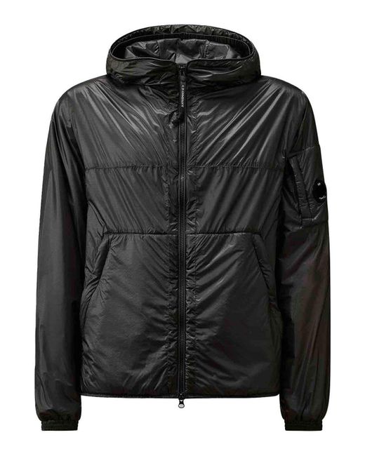 C P Company Black Nada Shell Primaloft Jacket Padded for men