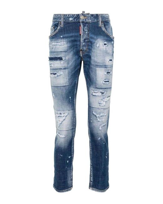 DSquared² Blue Indigo Stretch Jeans for men