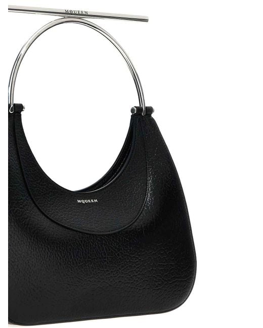 McQueen Black Cross-Bar Handbag