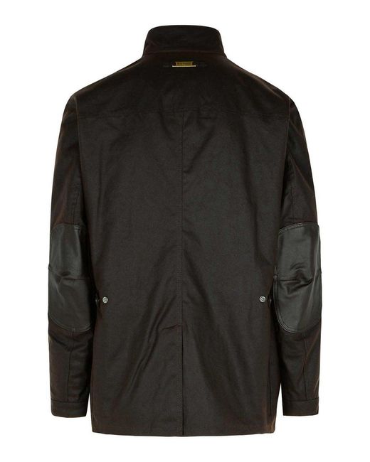 Barbour Black Ogston Waxed Cotton Jacket for men