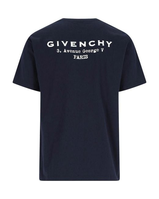 Givenchy Blue T-Shirt Logo for men