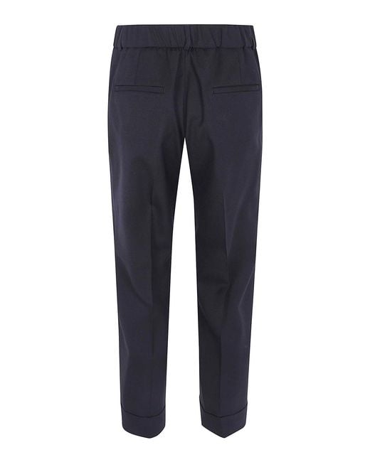 Peserico Blue Regular Waist Trousers