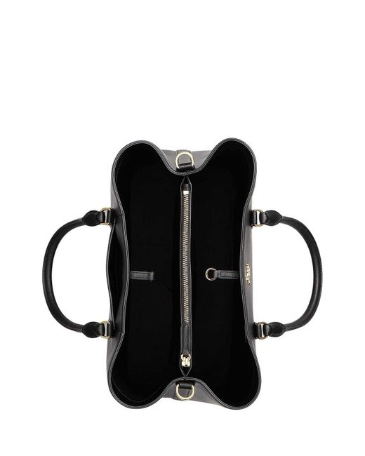 Ralph Lauren Black Marcy 36 Satchel Large Bag