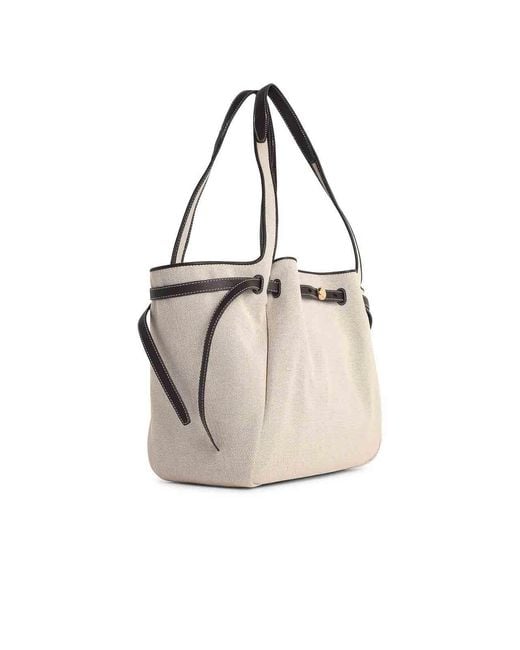 Tory Burch Natural Large Cotton Bag