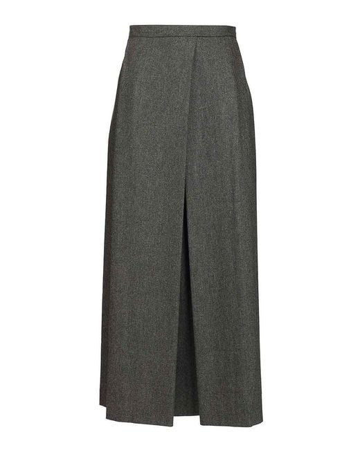 Emporio Armani Gray Midi Skirt