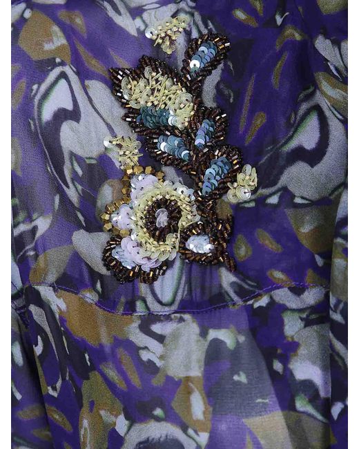 Dries Van Noten Blue Calma Print Shirt