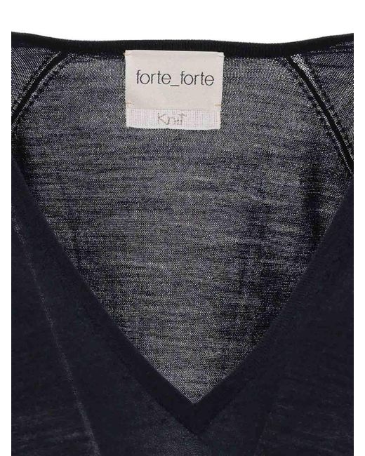 Forte_forte Black V-Neck Sweater