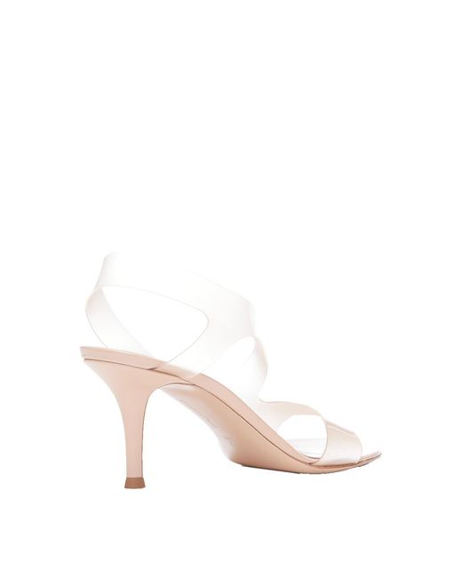 Gianvito Rossi Natural Transparent Effect Criss-Cross Sandals