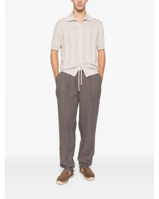 Brunello Cucinelli White Short Sleeve Shirt for men