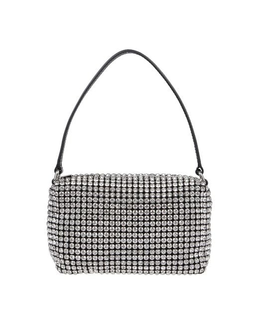 Alexander Wang White Heiress Medium Rhinestone Pouch