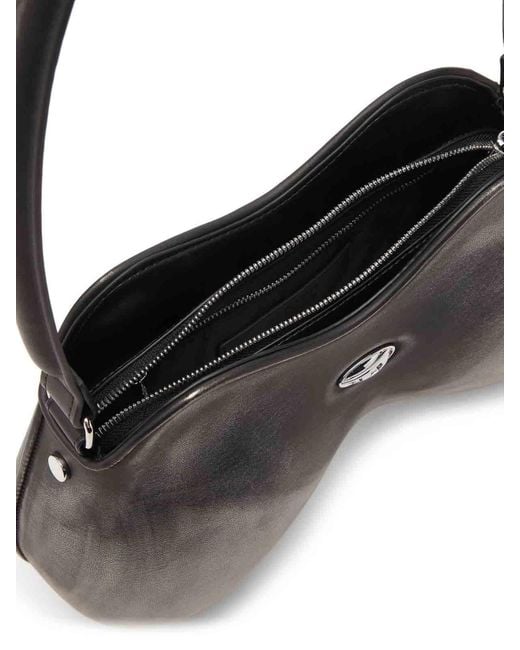 DIESEL Gray Double-D Shoulder Bag