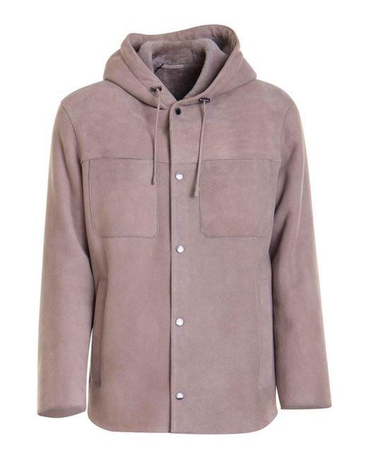 Emporio Armani Purple Down Jackets for men
