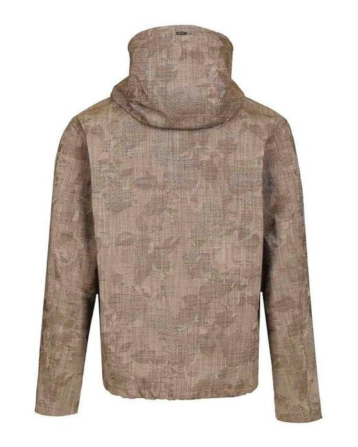 Herno Brown Jacquard Jacket for men