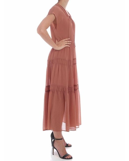 See By Chloé Pink Blushy Colored Semi-Transparent Dress