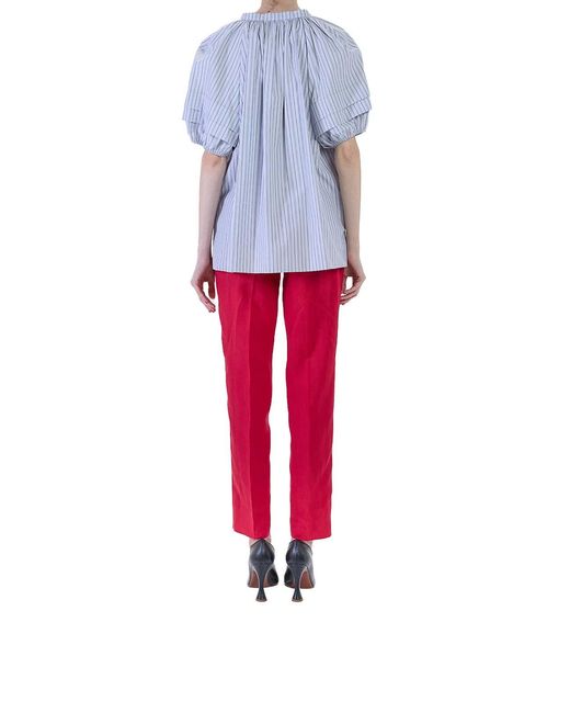 Paul Smith Blue Top Righe Rich Cotton