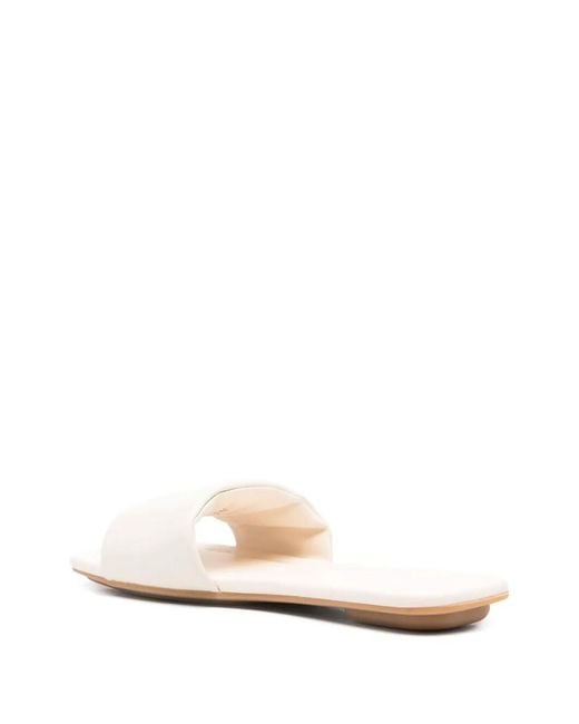 Hogan White Leather Slide