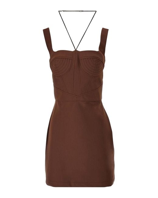Nensi Dojaka Brown Maddie Dress