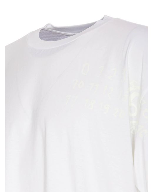 MM6 by Maison Martin Margiela White Logo T-Shirt for men