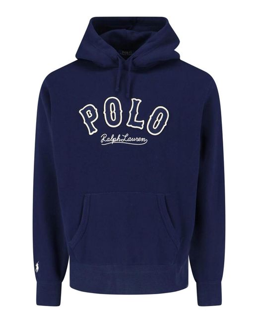 Polo Ralph Lauren Blue Logo Hooded Sweatshirt for men