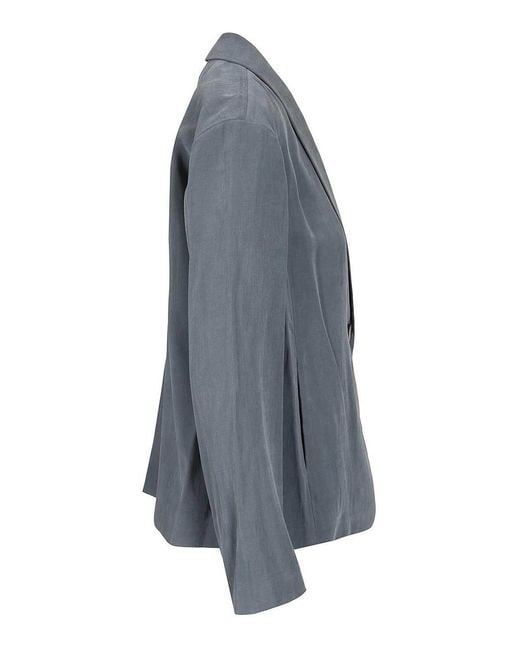 Emporio Armani Blue Single-Breasted Blazer
