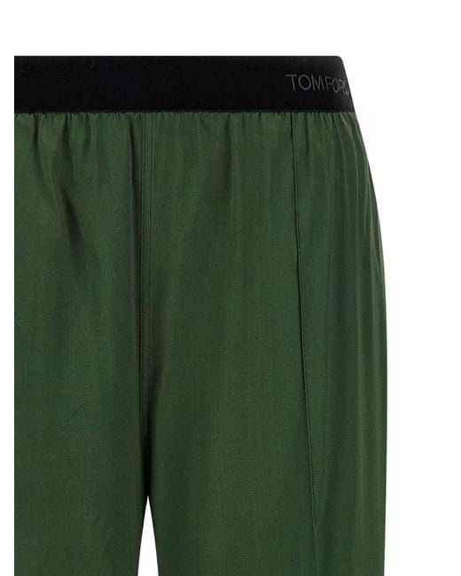 Tom Ford Green Silk Pants
