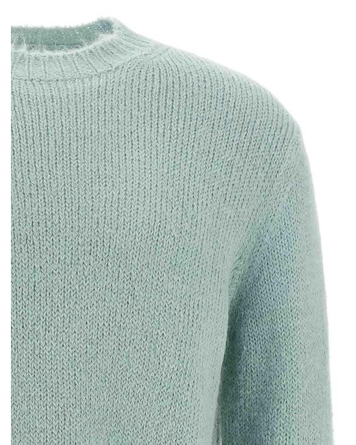 Jil Sander Green Alpaca Wool Sweater for men