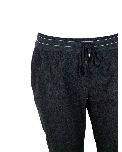 Lorena Antoniazzi Black Wool Blend Pants