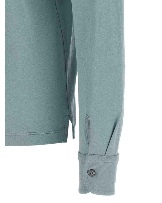 Zanone Green Ice Cotton Polo Shirt for men