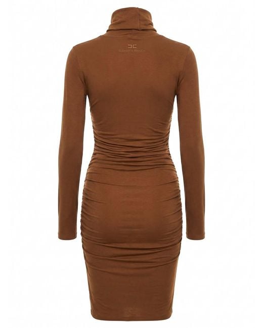 Elisabetta Franchi Brown Dress