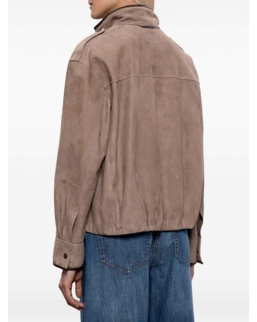 Brunello Cucinelli Brown Suede Jacket