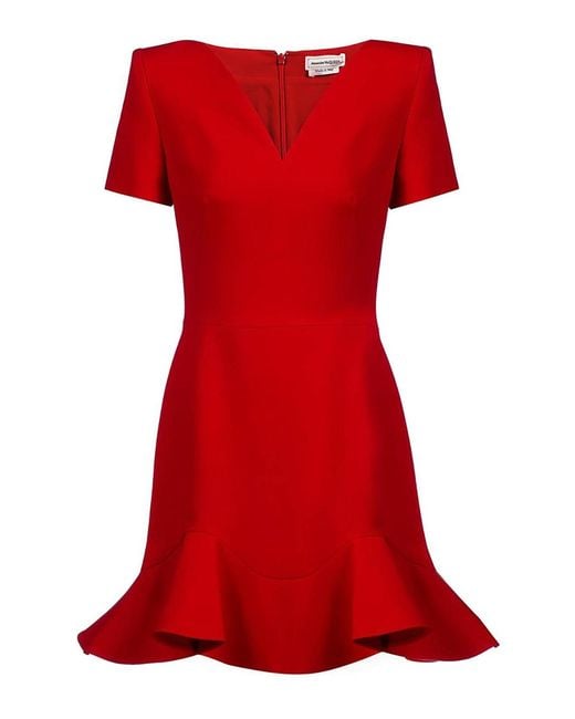 McQueen Red Mini Dress