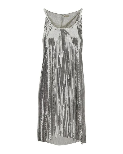 Rabanne Gray Sequins Midi Dress
