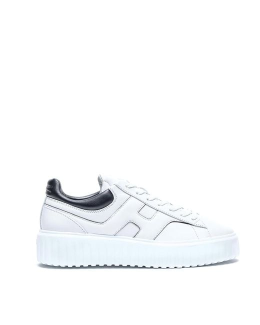 Hogan White H-Stripes Sneakers for men