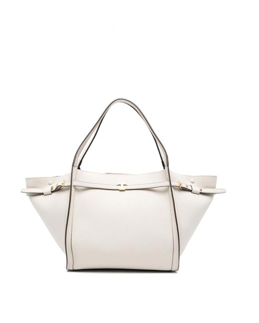 Tod's White Medium Leather Tote