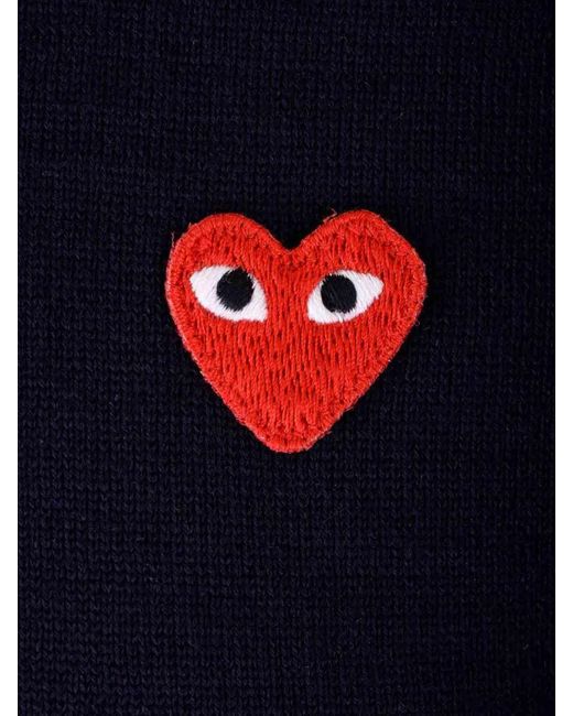 COMME DES GARÇONS PLAY Blue Wool Polo Shirt for men