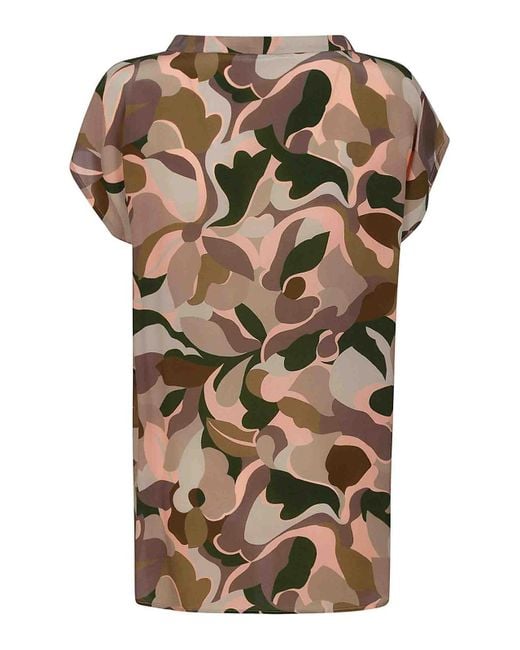 Aspesi Gray Abstract-Print Blouse