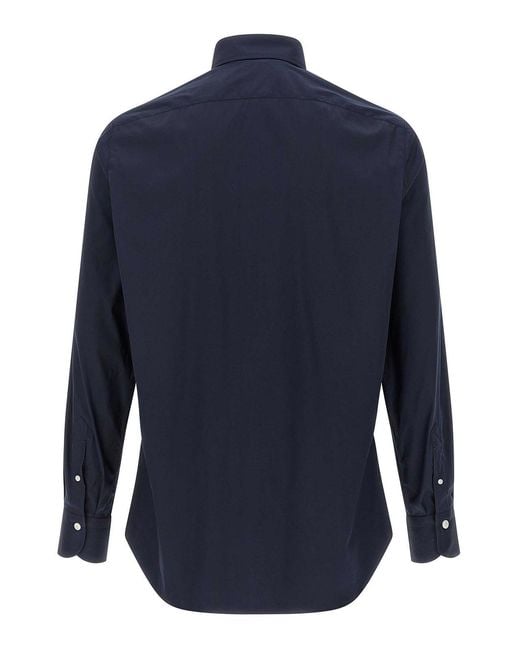 Finamore 1925 Blue Napoli Shirt for men