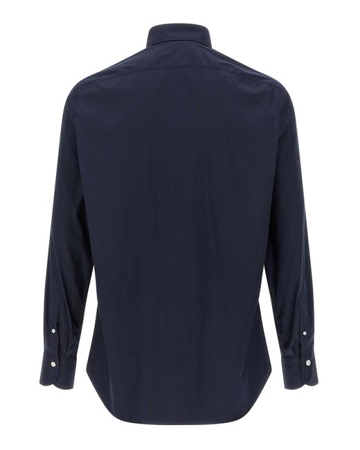 Finamore 1925 Blue Napoli Shirt for men
