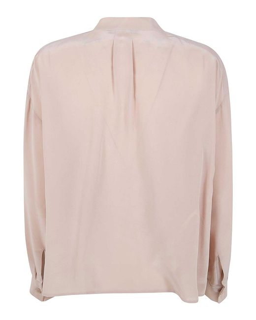 Seventy Pink Mixed Silk Sand Wash Shirt