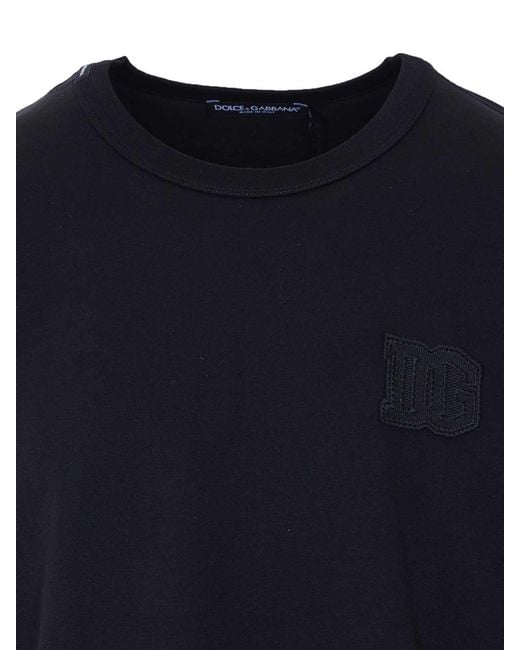 Dolce & Gabbana Blue Dg Patch T-Shirt for men