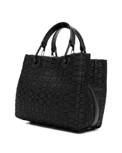 Emporio Armani Black Myea Small Shopping Bag