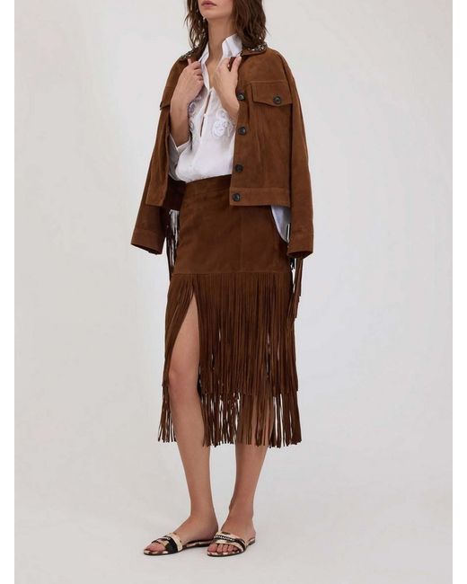 Ermanno Scervino Brown Skirt