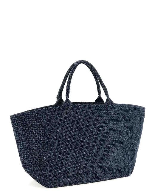 Ganni Blue Xxl Shopping Bag