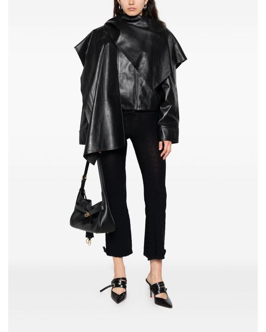 Balenciaga Black Bow Ruffled Trousers