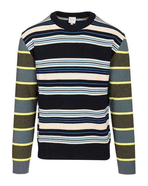 Paul Smith Blue Striped Sweater for men