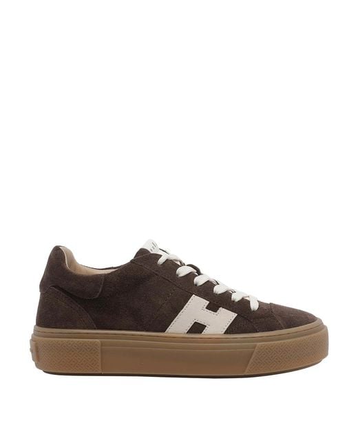 Hogan Brown Crosswind Sneakers