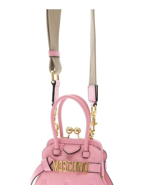 Moschino Pink Inside Out Quilting Handbag