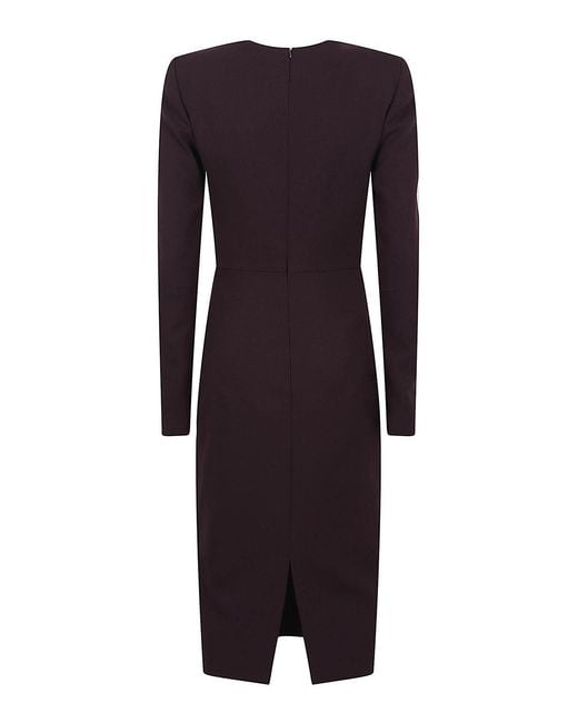 Victoria Beckham Purple Long Sleeve T-Shirt Fitted