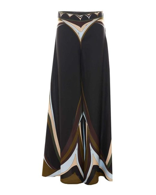 Emilio Pucci Black Fari Print Pants