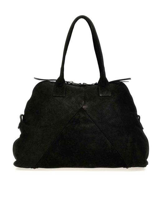 Giorgio Brato Black Leather Travel Bag for men